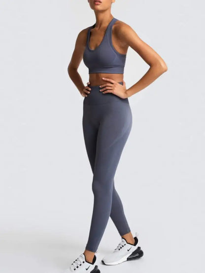 Women's Seamless Vest & Trousers Two-Piece Set