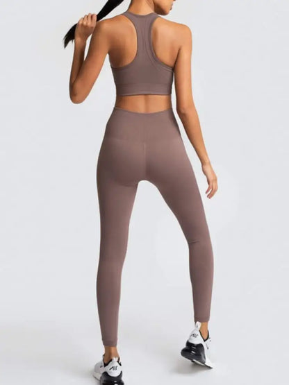 Women's Seamless Vest & Trousers Two-Piece Set