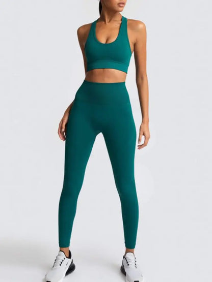 Women's Seamless Vest & Trousers Two-Piece Set