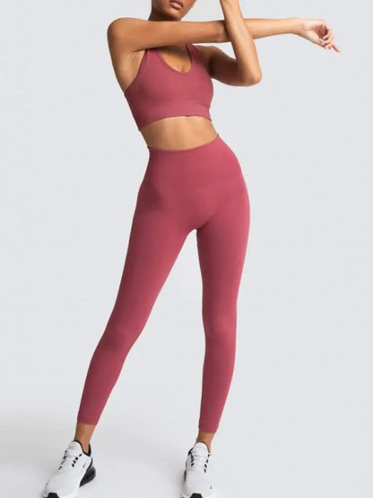 Women's Seamless Vest & Trousers Two-Piece Set