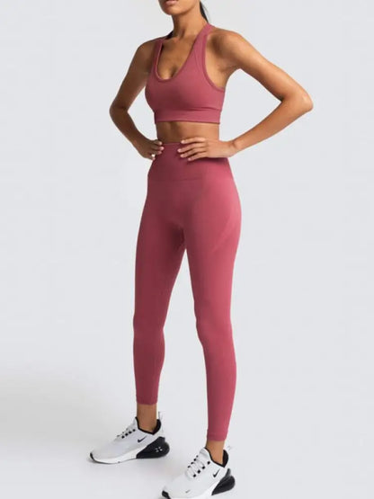 Women's Seamless Vest & Trousers Two-Piece Set