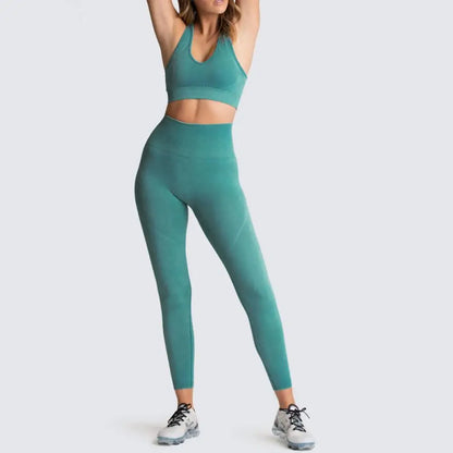 Women's Seamless Vest & Trousers Two-Piece Set