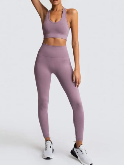 Women's Seamless Vest & Trousers Two-Piece Set