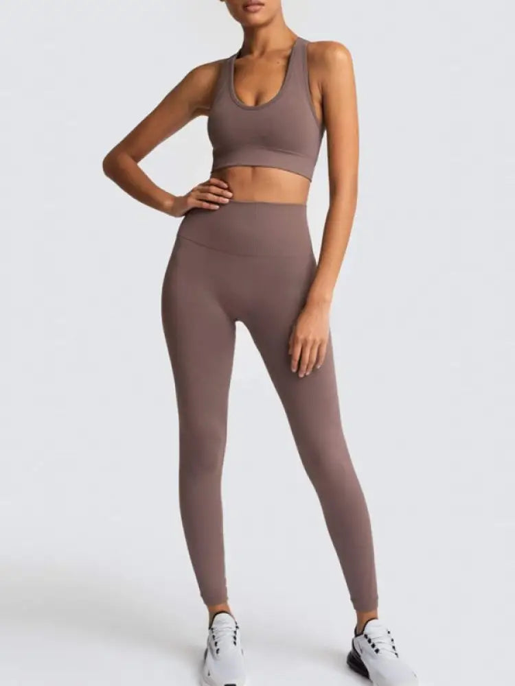 Women's Seamless Vest & Trousers Two-Piece Set