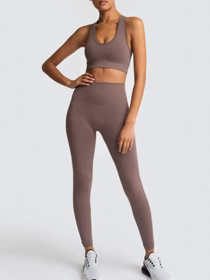 Women's Seamless Vest & Trousers Two-Piece Set