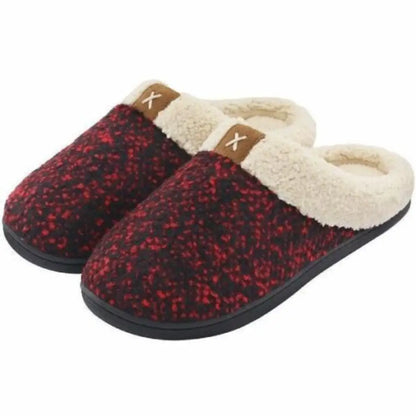 Women's Memory Foam Slippers – Plush Fleece, Anti-Slip, 2 Colors