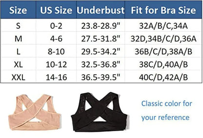 Women's Front-Close Posture Bra – X-Back Support, 2 Colors