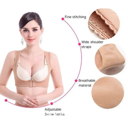 Women's Front-Close Posture Bra – X-Back Support, 2 Colors