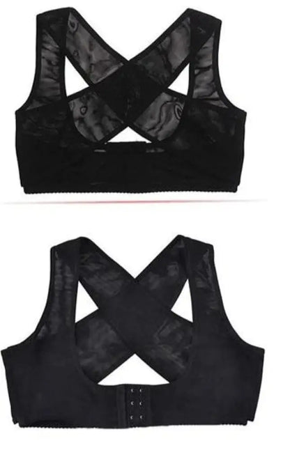 Women's Front-Close Posture Bra – X-Back Support, 2 Colors
