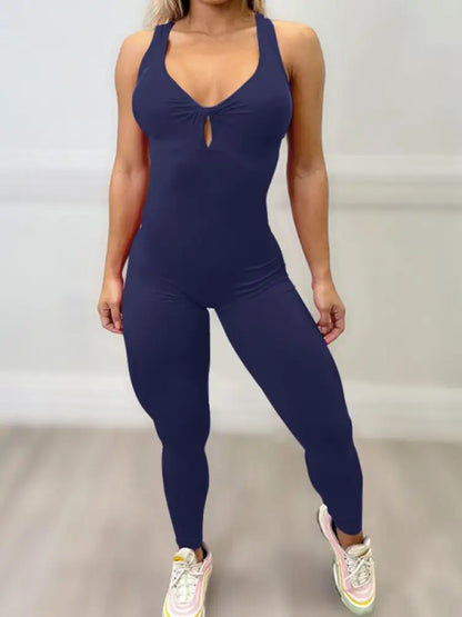 Women's Backless Yoga Jumpsuit – Body-Hugging