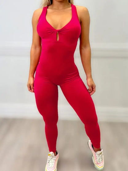 Women's Backless Yoga Jumpsuit – Body-Hugging