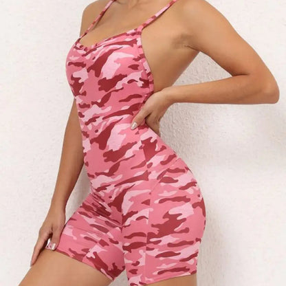 Women's Sleeveless Jumpsuit – Scoop Neck, Strappy Back, 13 Colors