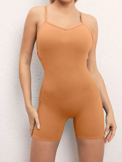 Women's Sleeveless Jumpsuit – Scoop Neck, Strappy Back, 13 Colors