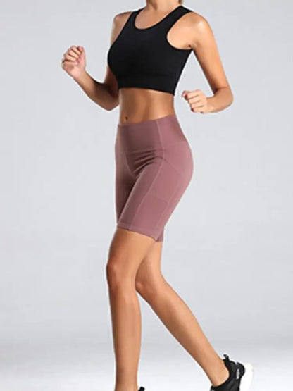 Women's High-Waist Bike Shorts – Compressive, Pocket, 5 Colors