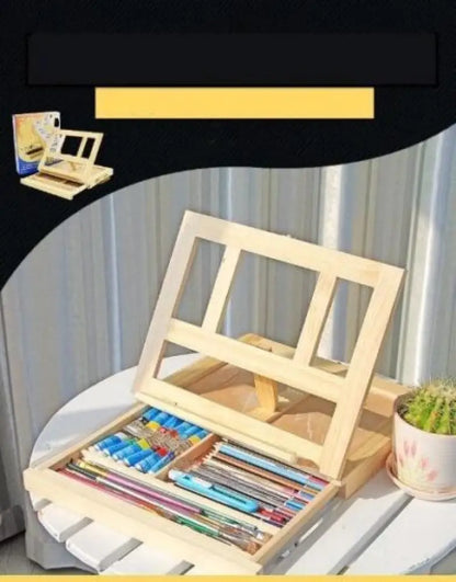 Wooden Art Easel with Storage Drawer – Foldable & Portable