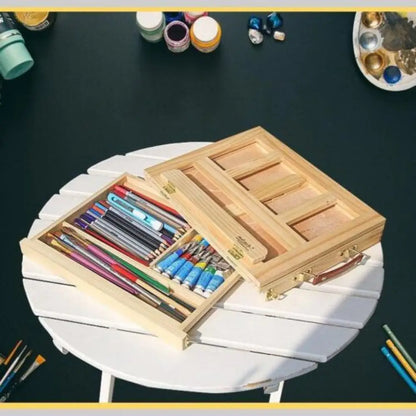 Wooden Art Easel with Storage Drawer – Foldable & Portable