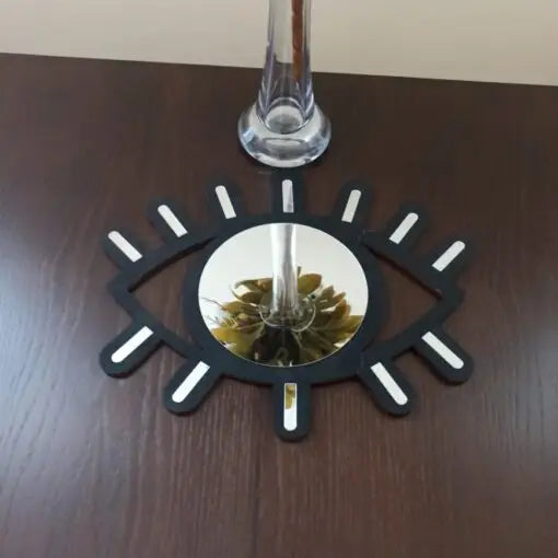 Wooden Eye Shape Wall Decorative Mirror