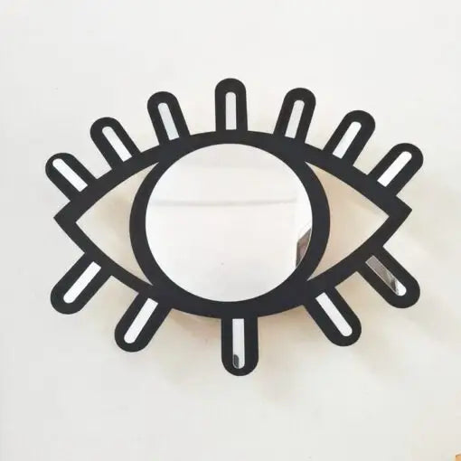 Wooden Eye Shape Wall Decorative Mirror