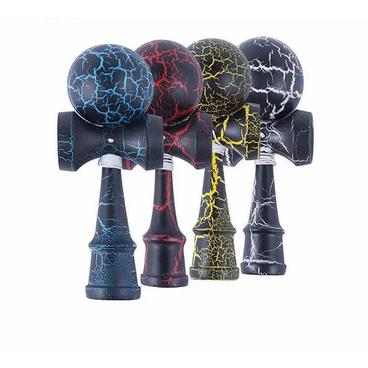 Wooden Kendama Toy – Crack Design Beech Wood Ball Game for Kids & Adults, Outdoor Skill Sports Toy