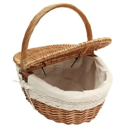 Woven Picnic Basket Handmade Large Wicker Basket - Ninjanew