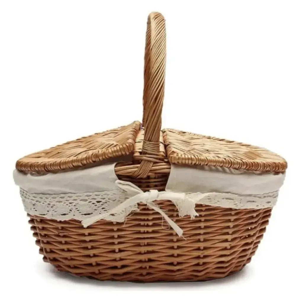 Woven Picnic Basket Handmade Large Wicker Basket - Ninjanew