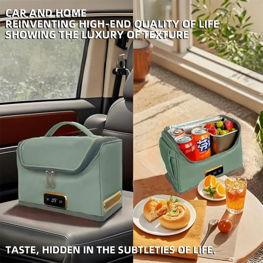 Yannice 12V/220V Mini Car Refrigerator 4L Portable Cooler & Warmer Bag for Home, Car, Travel