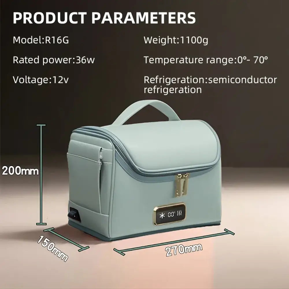 Yannice 12V/220V Mini Car Refrigerator 4L Portable Cooler & Warmer Bag for Home, Car, Travel