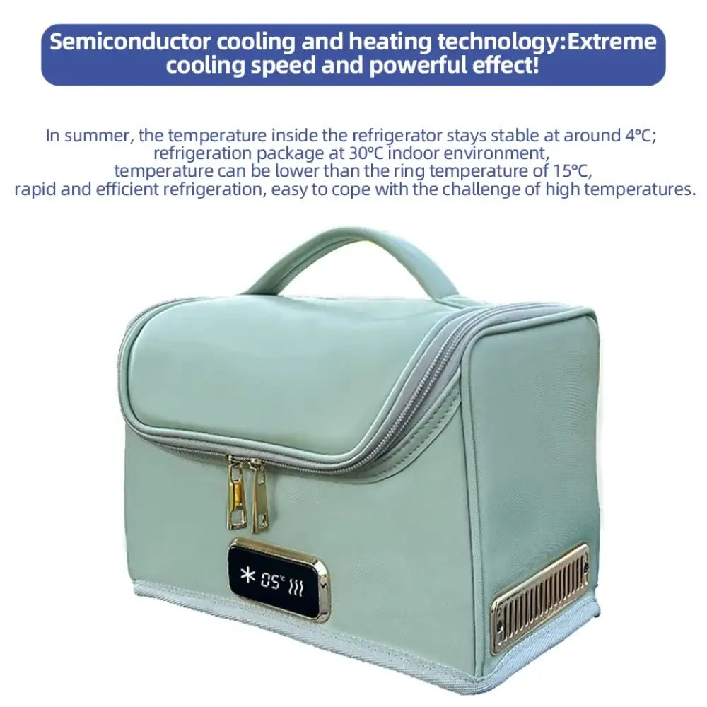 Yannice 12V/220V Mini Car Refrigerator 4L Portable Cooler & Warmer Bag for Home, Car, Travel