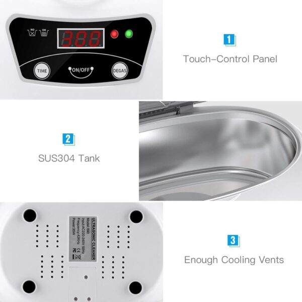 Digital Ultrasonic Jewelry Cleaner with timer - Image 6