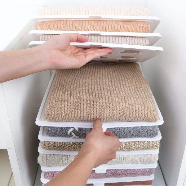 Anti-Wrinkle Folding Clothes Board Wardrobe Storage Organizer