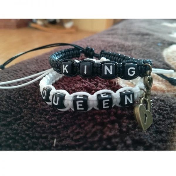 Couple Lock Charm Rope Bracelet - Image 5