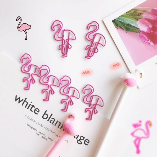 Flamingo Bookmark Metal Clip