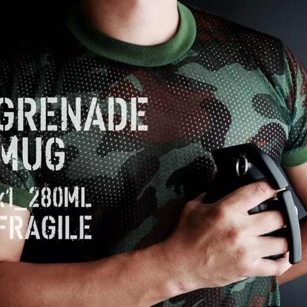 Ceramic Lidded Grenade Mug - Image 3