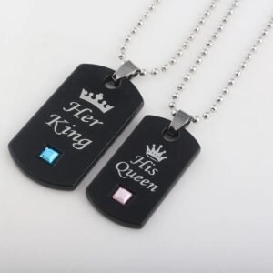 Her King His Queen Couple Necklace