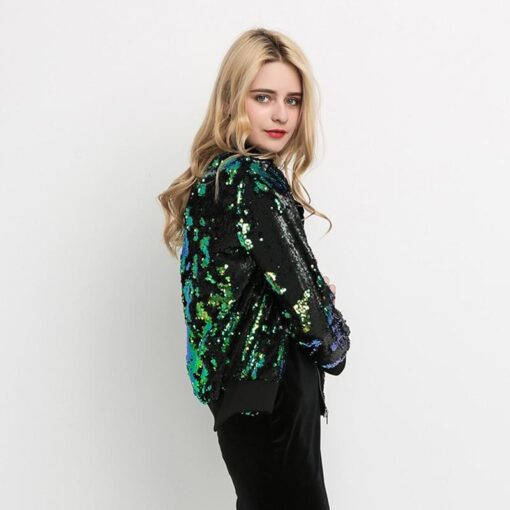 Sequin Bomber Jacket - Image 3