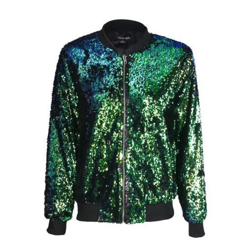 Sequin Bomber Jacket - Image 5