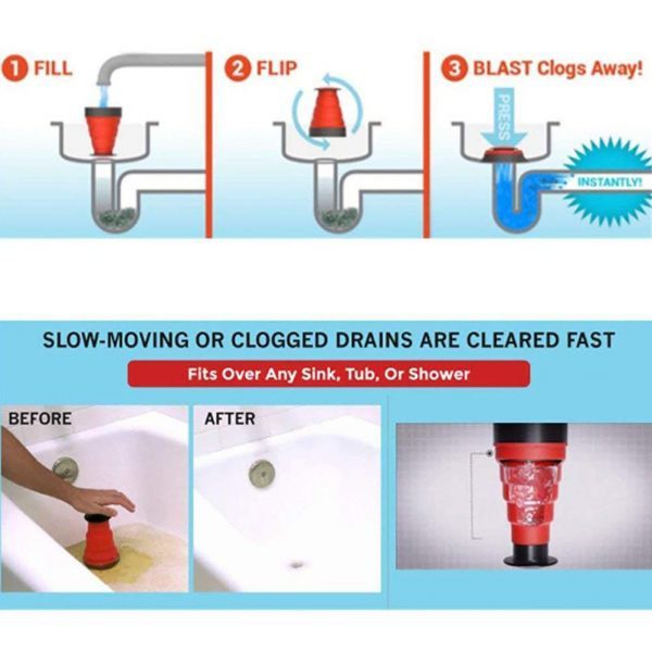 Sink Blaster Drain Unclogging Tool - Image 5