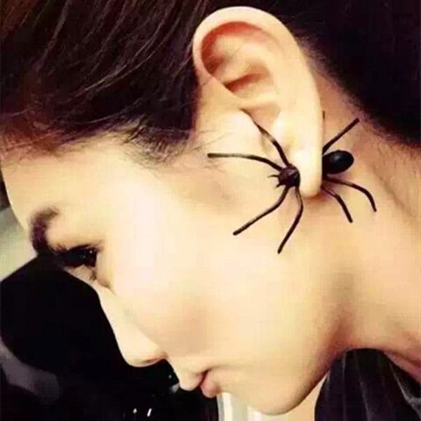 Black Spider Earrings - Image 3