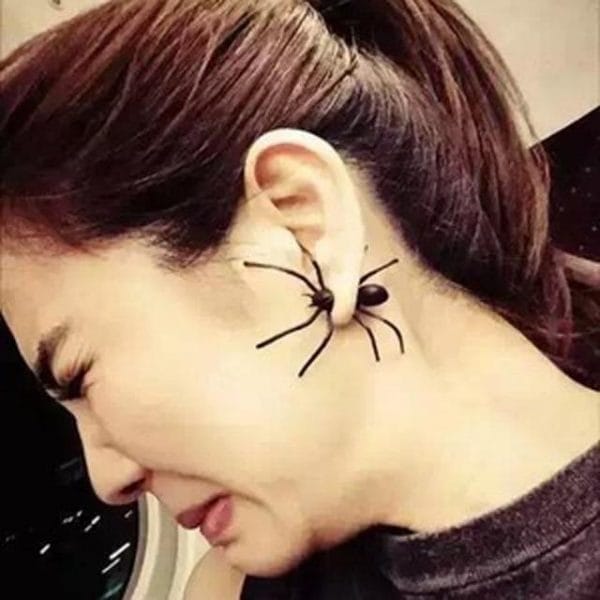 Black Spider Earrings - Image 2