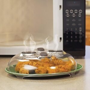 Magnet Food Splatter Guard Microwave Cover Anti Sputtering Cover With Steam Vents Reusable Magnetic Splatter Lid 300x300 