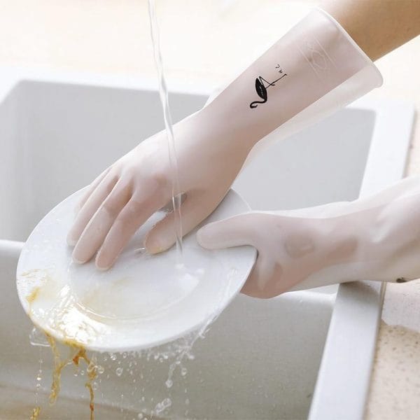 Cleaning Hand Shield Silicone Dishwashing Gloves - Image 3