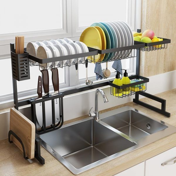 Stainless Steel Kitchen Dish Drying Rack - Large Dish Drainer - Image 3