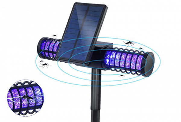 Solar Panel Powered UV Mosquito Killer Bug Zapper