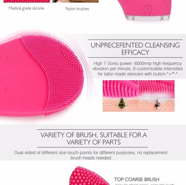 Waterproof Silicone Facial Cleansing Brush - Image 10