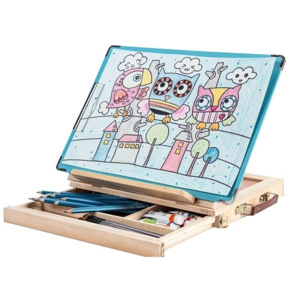 Wooden Art Easel with Storage