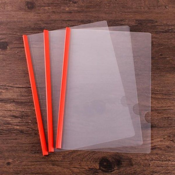 A4 Transparent Rod Clamp File Folder (4 Loaded Rods) | Professional Report Cover for Office & Schoo - Image 3