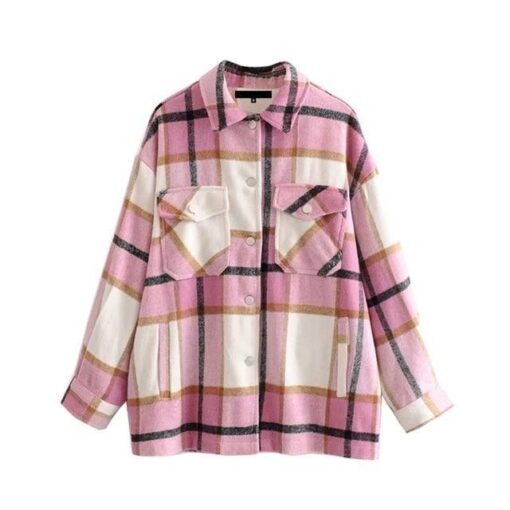 Vintage Oversized Plaid Jacket - Image 8