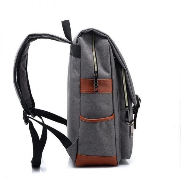 Vintage Laptop Backpack College School Bag with USB Port - Image 6