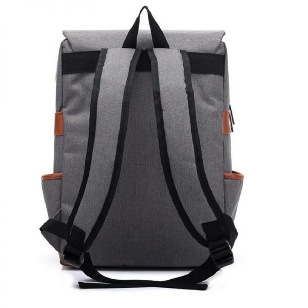 Vintage Laptop Backpack College School Bag with USB Port - Image 8