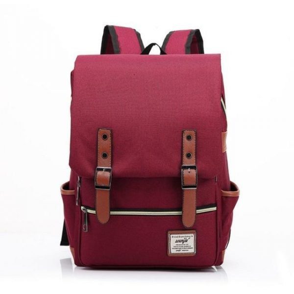 Vintage Laptop Backpack College School Bag with USB Port - Image 7